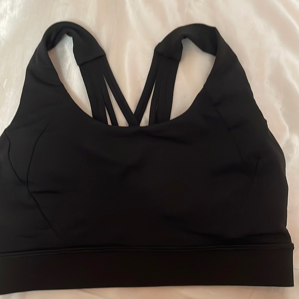 Black Lululemon sports bra in size 4